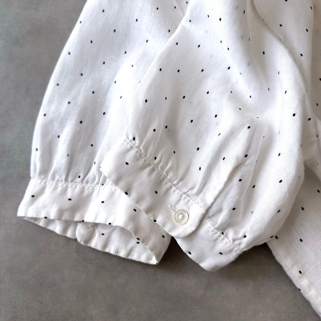 MARGARET HOWELL(マーガレットハウエル)リネンドットブラウス