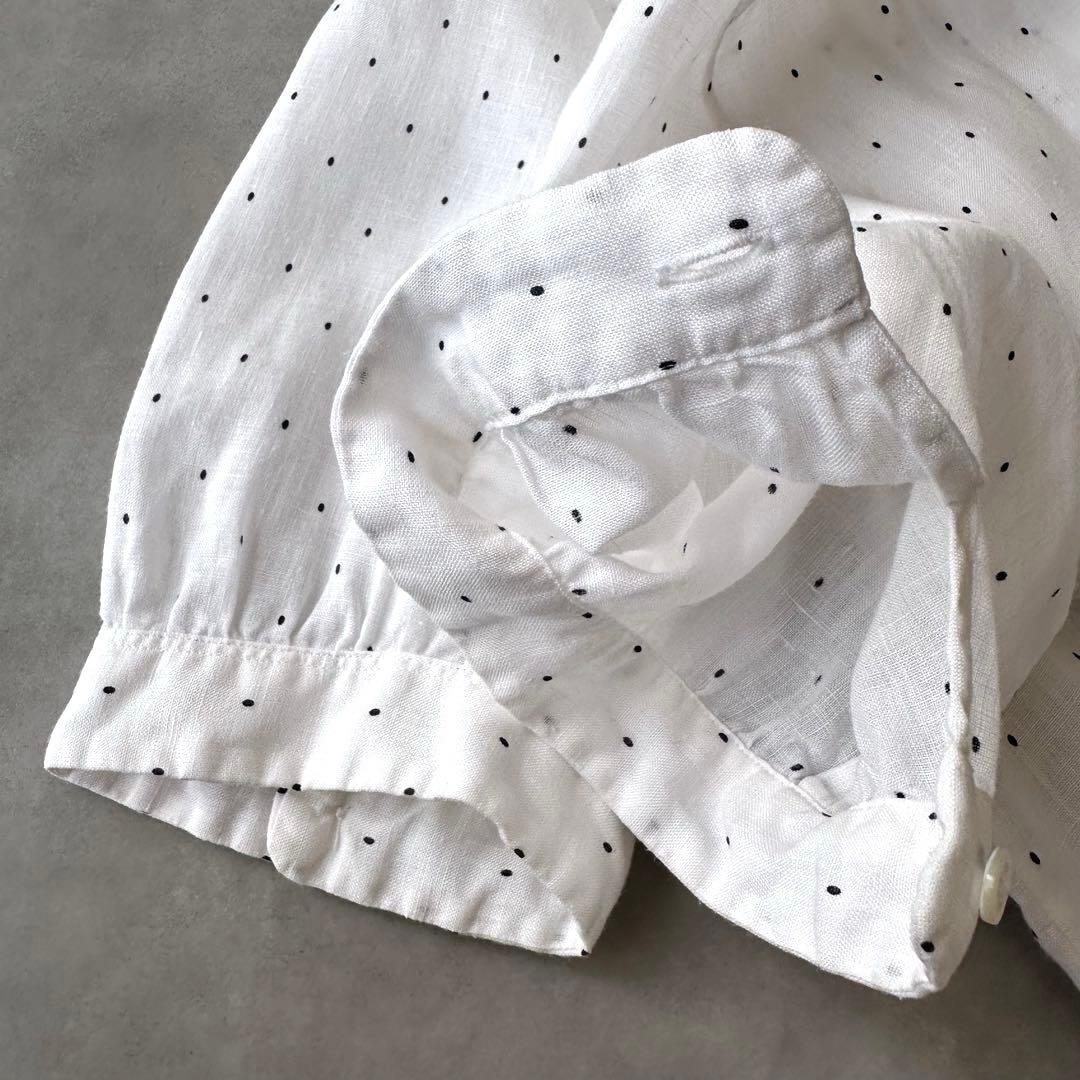 MARGARET HOWELL(マーガレットハウエル)リネンドットブラウス