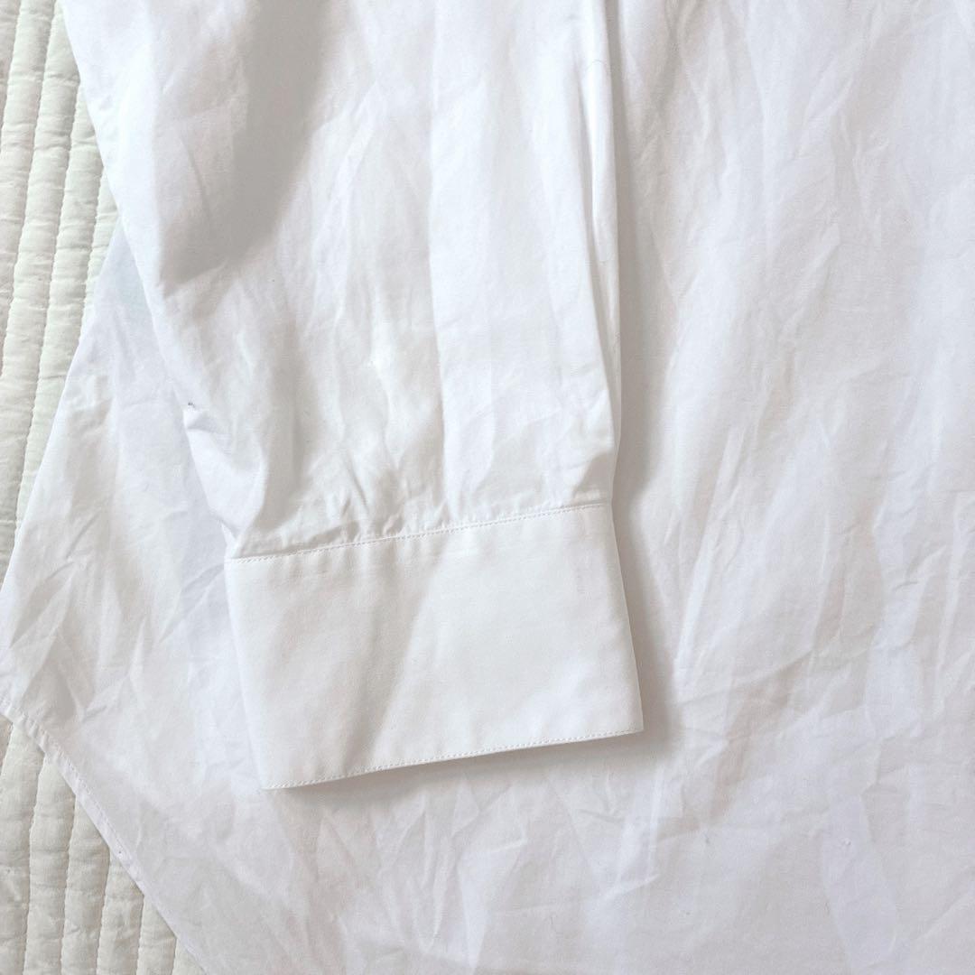 希少 Dior ドレスシャツ アトリエロゴ 刺繍 ホワイト 40 M 長袖シャツ