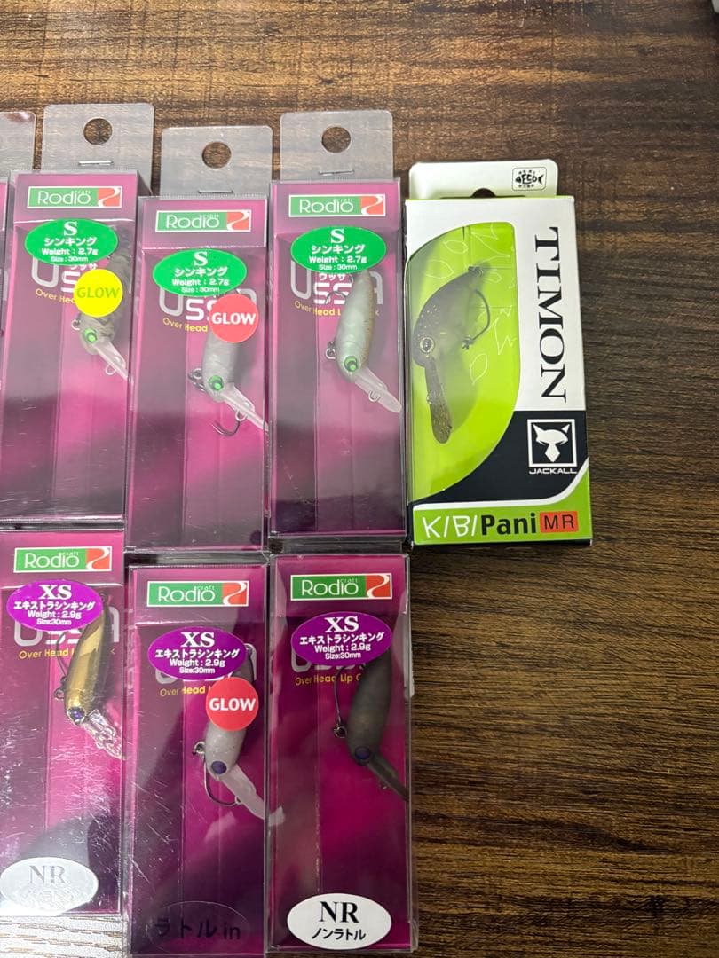 エリアトラウト　ルアーセット　ウッサ　モカ　さかさにょろ