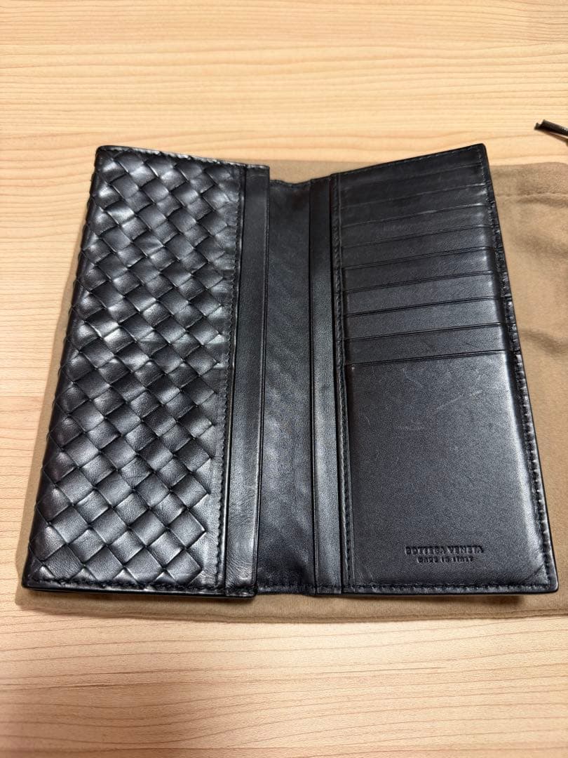 ボッテガヴェネタ イントレチャート ブラック 長財布 札入れ