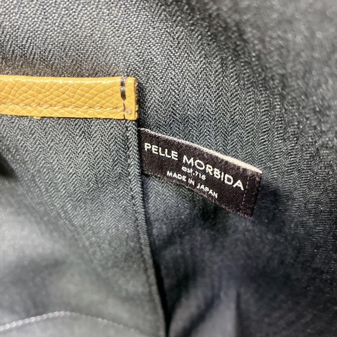 【良品】✨PELLE MORBIDA レザー　2wayトートバック　大容量 YE