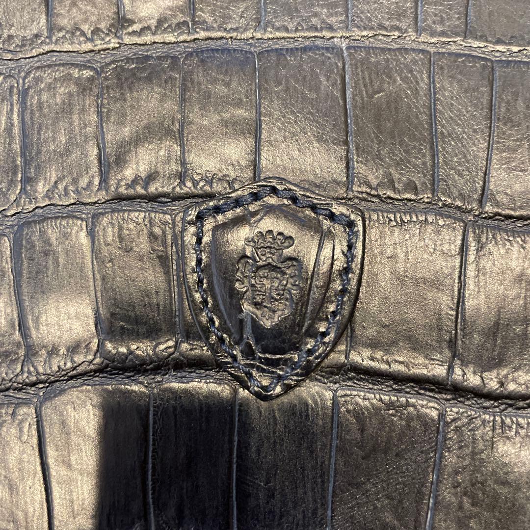 フェリージ　メンズトートバッグ　 エンボスレザー（クロコ型押し）