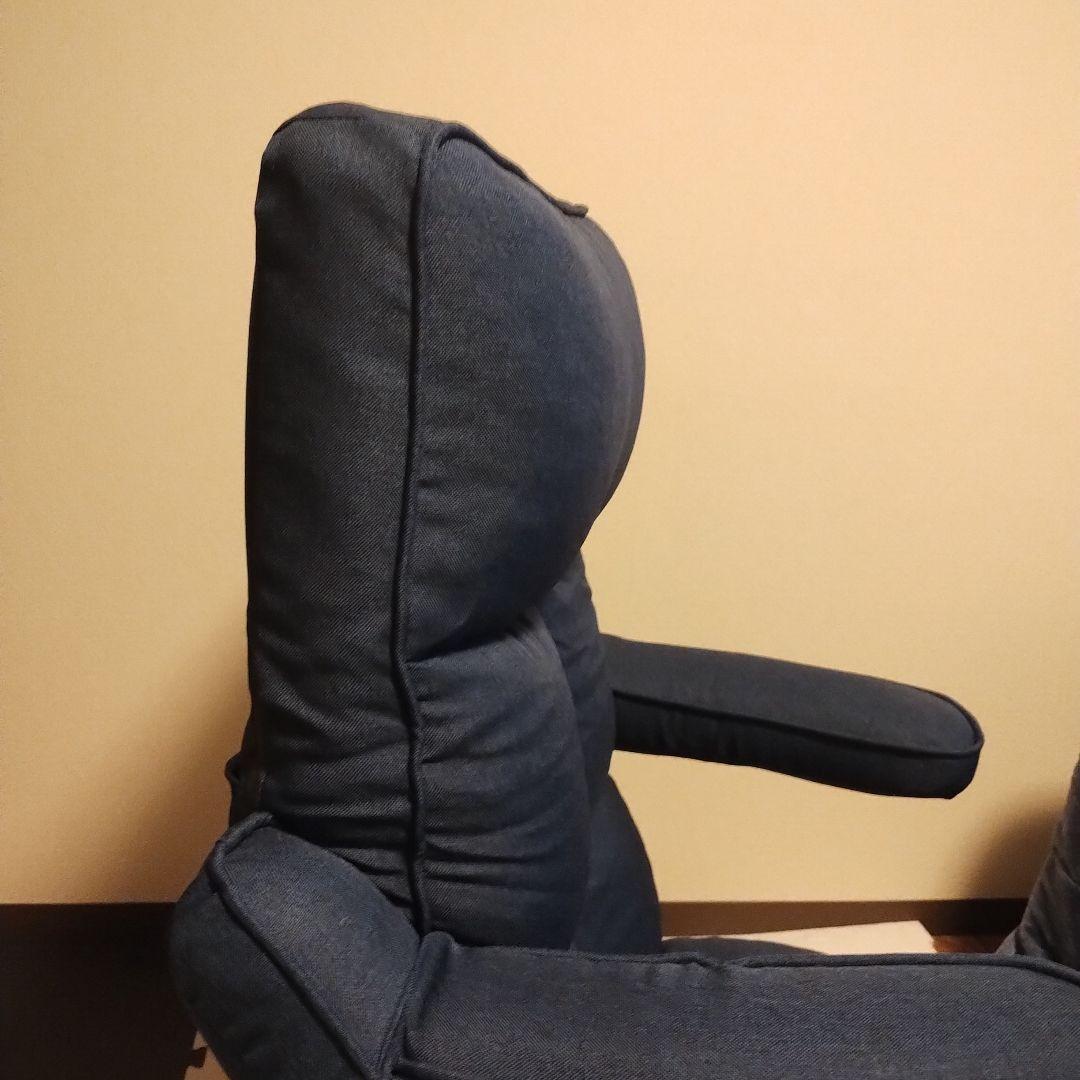 座椅子 らくらく 回転式 折りたたみ 360℃ リクライニング ハイバック 美品