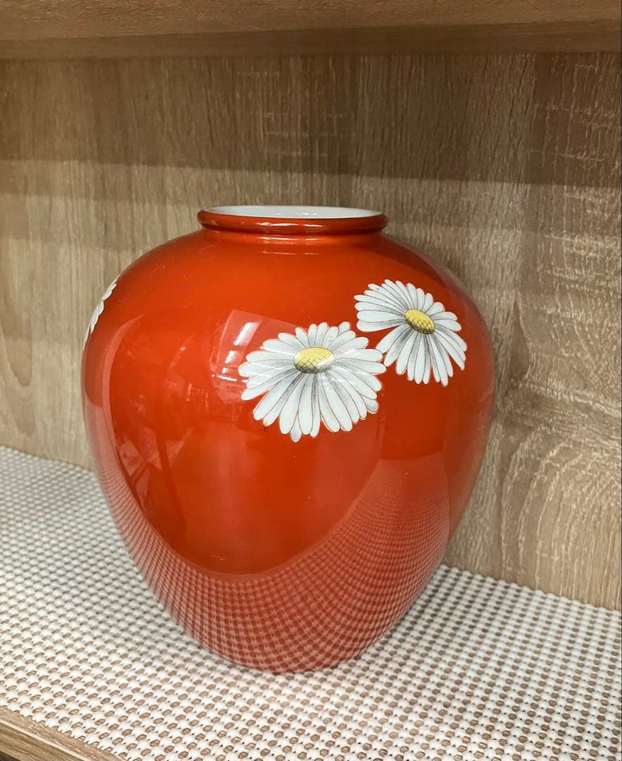 オールドノリタケ 花柄 花瓶 明治