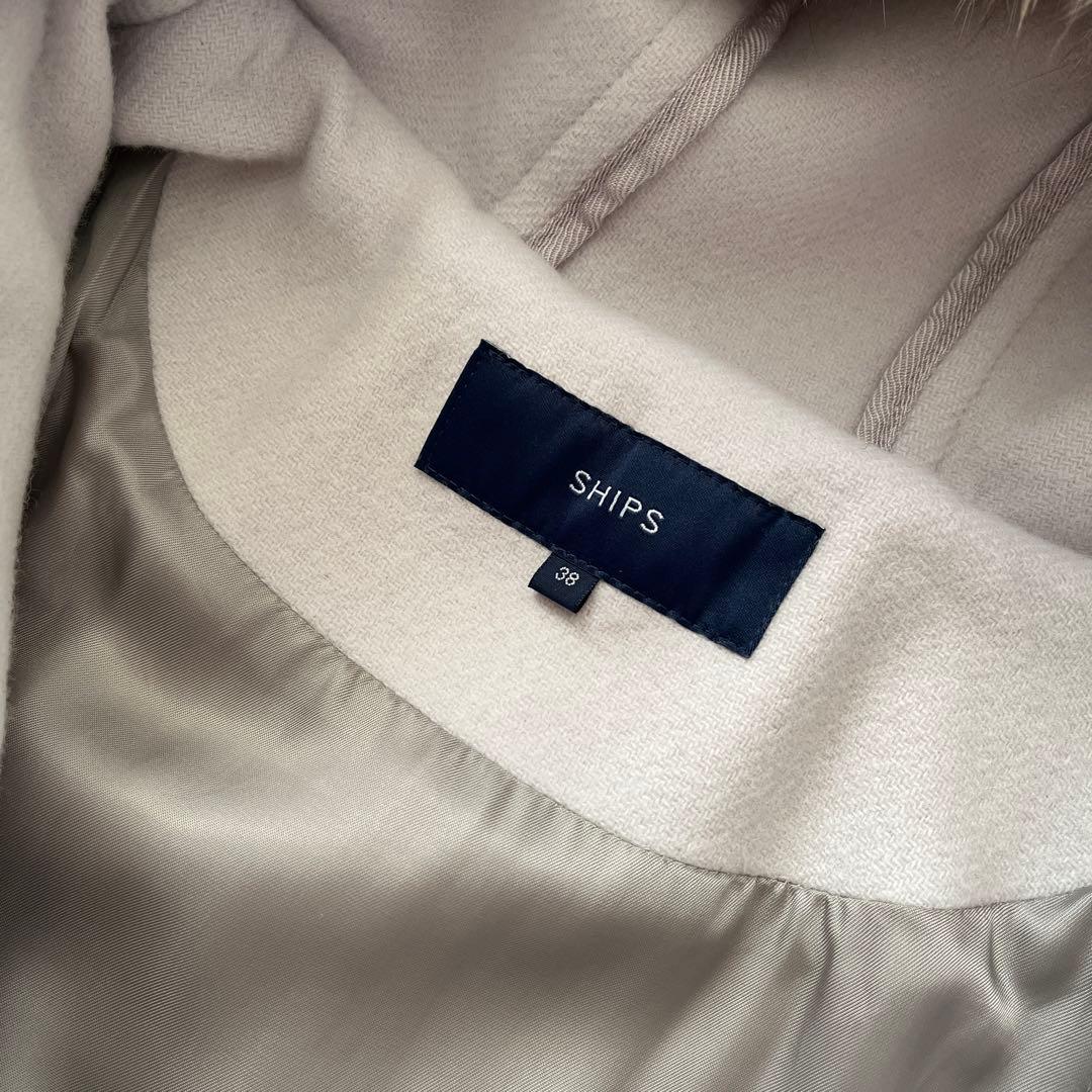 【SHIPS】シップス　ロングコート　ダッフルコート　ブルーフォックス