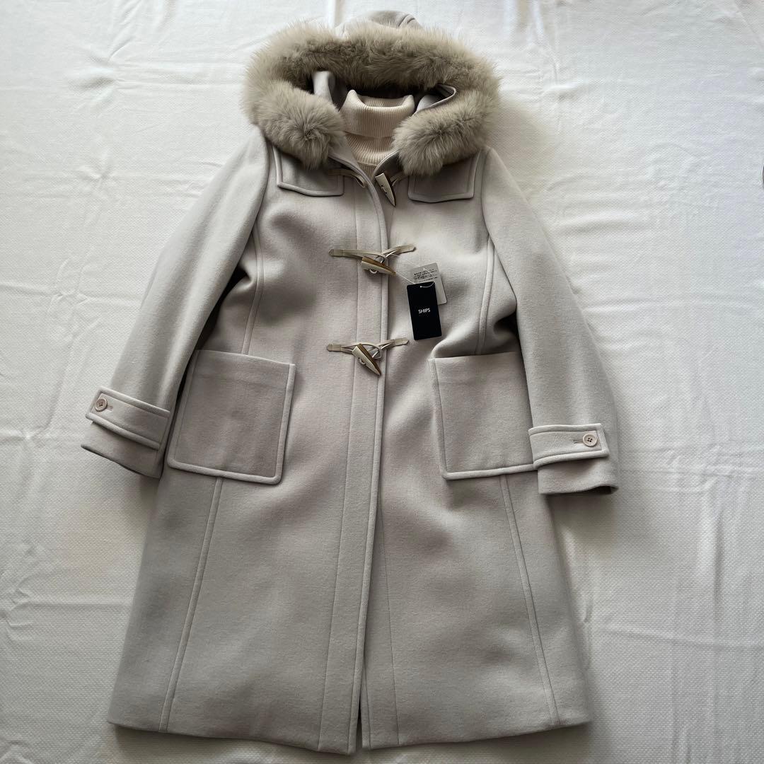 【SHIPS】シップス　ロングコート　ダッフルコート　ブルーフォックス