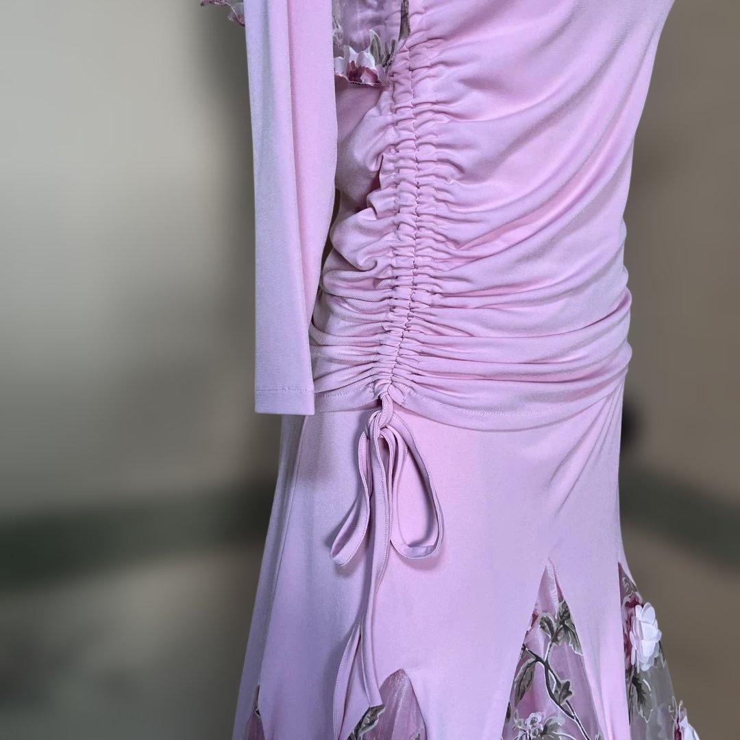 create-sun 可愛く　華やか　エレガント ピンク フラワー　ドレス