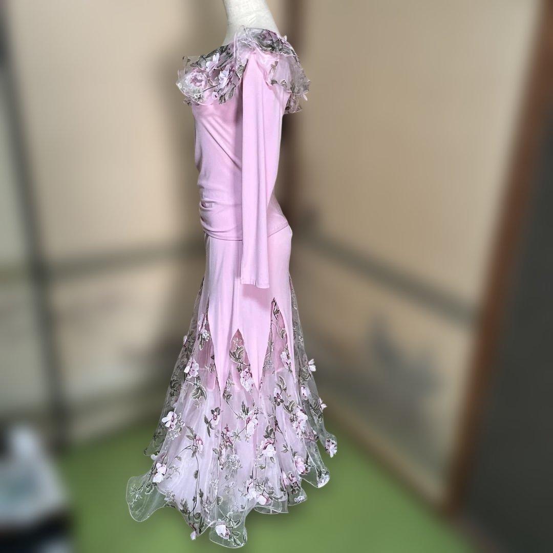 create-sun 可愛く　華やか　エレガント ピンク フラワー　ドレス