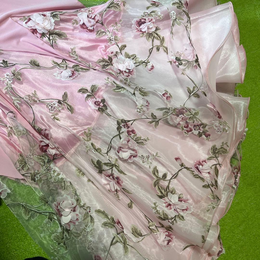 create-sun 可愛く　華やか　エレガント ピンク フラワー　ドレス