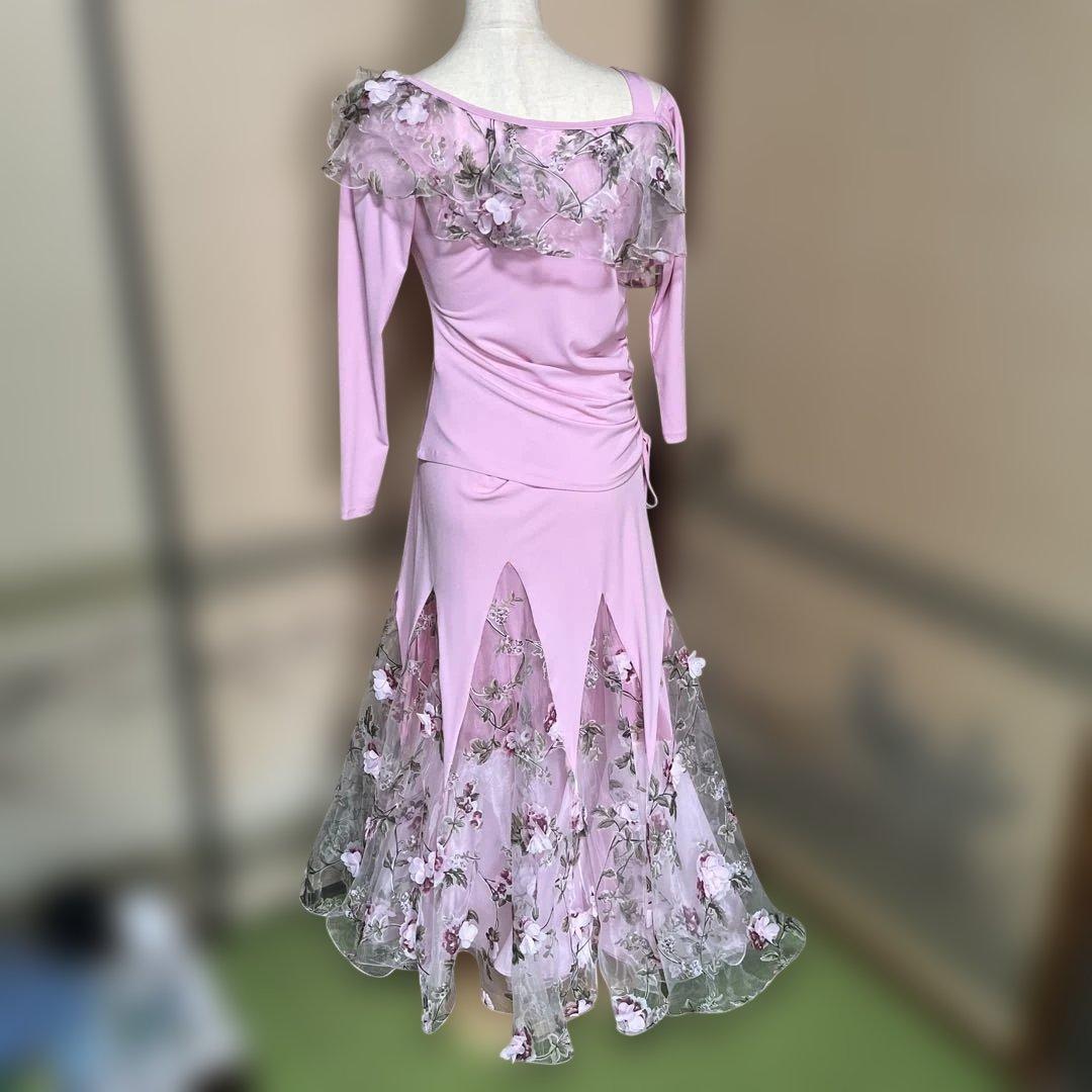 create-sun 可愛く　華やか　エレガント ピンク フラワー　ドレス