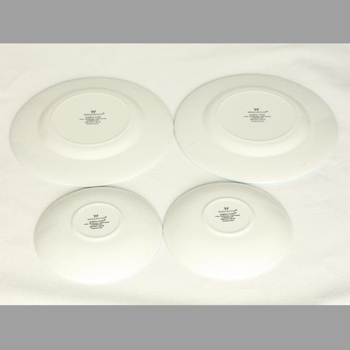  ウェッジウッド 青 クィーンズウェア トリオ 2客 ペア