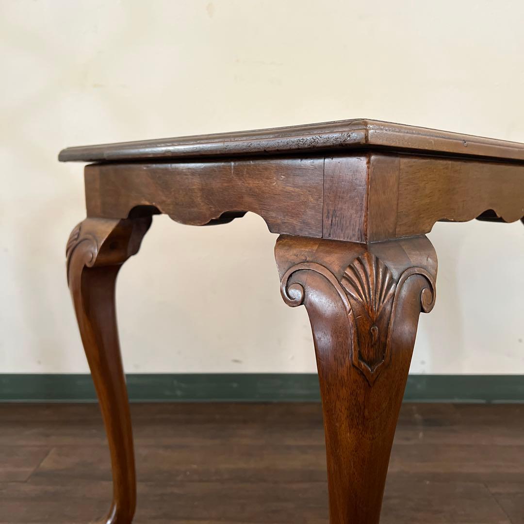 k978r114 英国アンティーク家具 木製サイドテーブル 猫脚 ミニテーブル