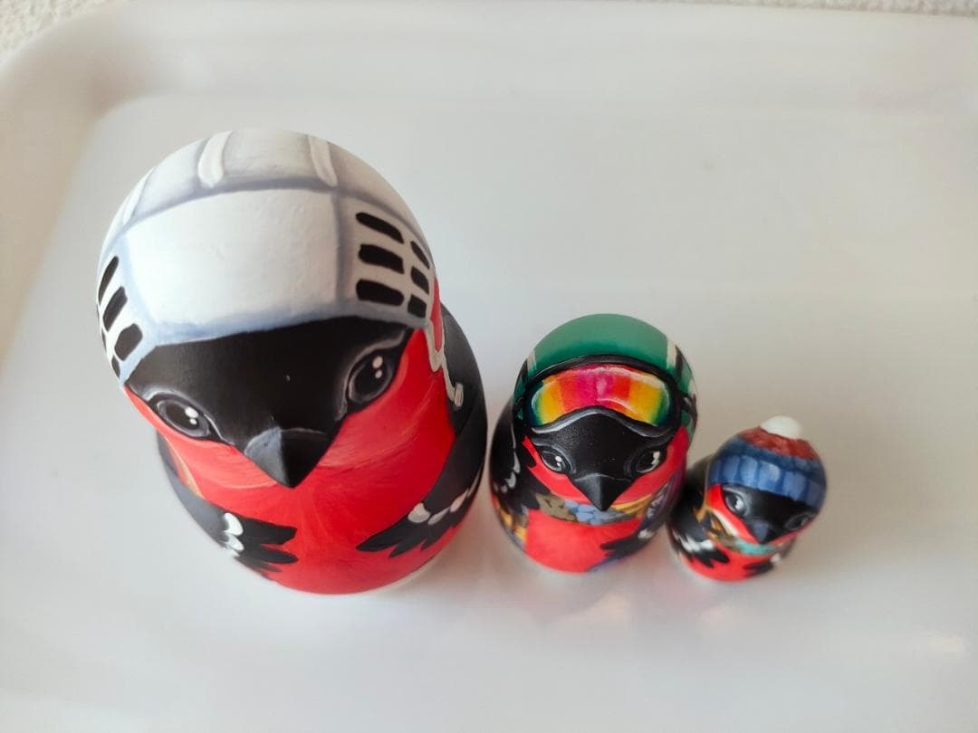 【CBT113】10cm級 マトリョーシカ (中) スベトラーナ ウソ/うその鳥