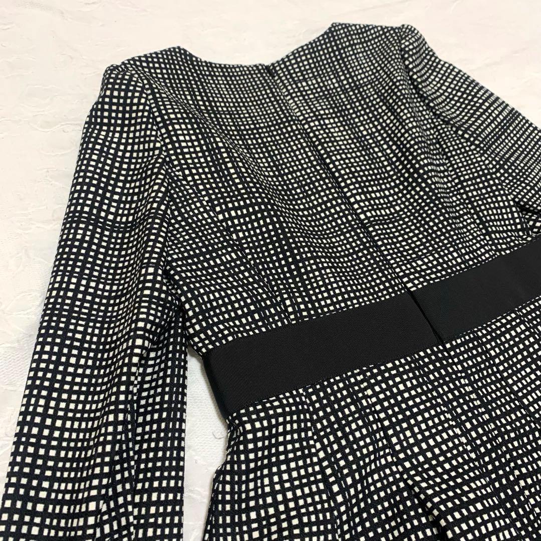 M'S GRACY ワンピース 40 花柄 ブラックフラワーモチーフ タック入り