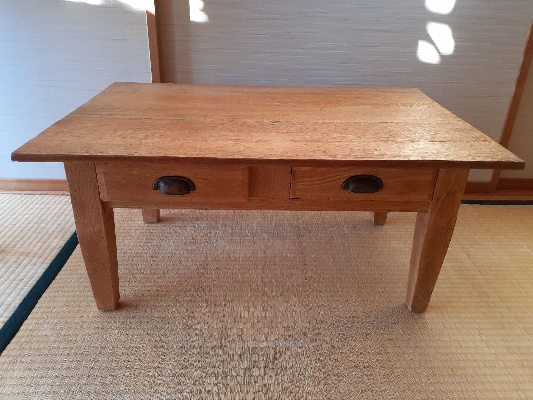 楢材　小テーブル　文机　古家具　アンティーク