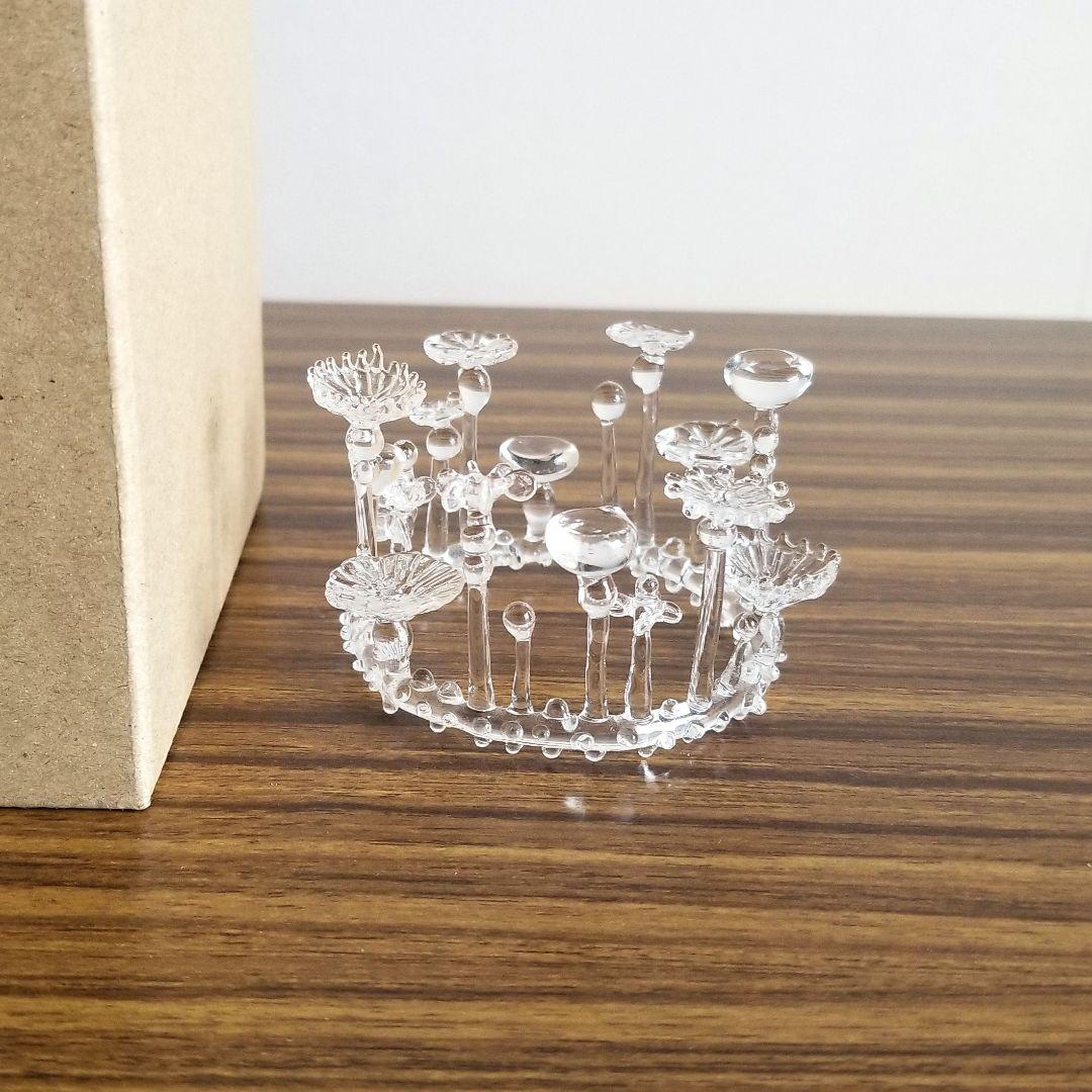 柳原麻衣 苔の輪 ガラス ko-ma 置物 オブジェ