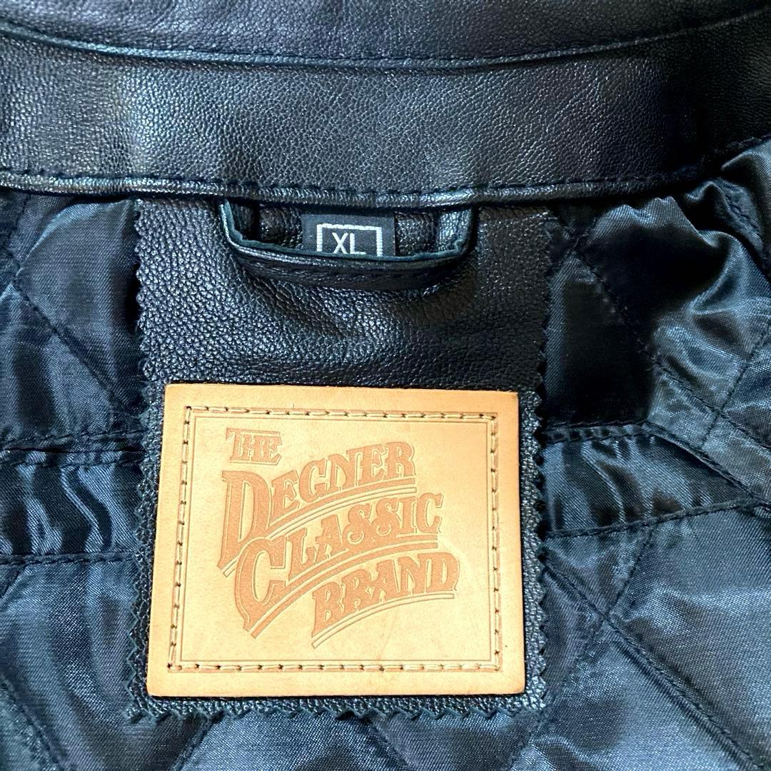 【極美品】DEGNER デグナー XL 黒 シングルライダース 山羊革　バイカー