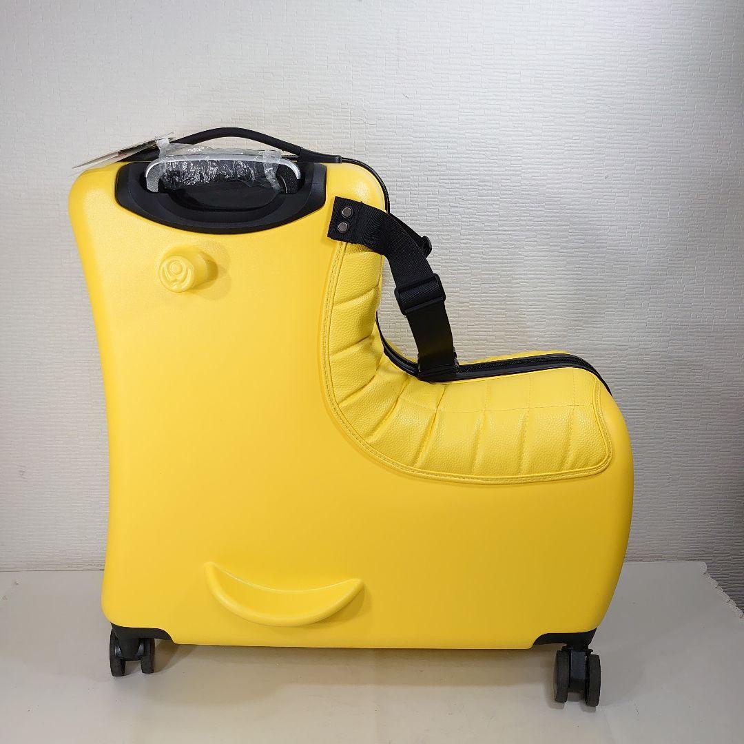 キッズトラベル 子供が乗れる キャリーケース クッションプラス イエロー