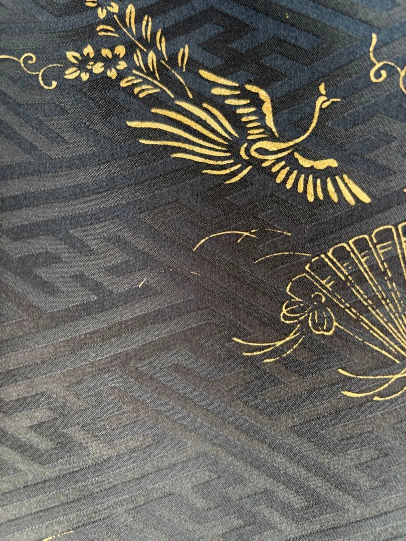 ニコニコ 　　♡ 振袖フルセット（７点）　正絹振袖　成人式　クリーニング済