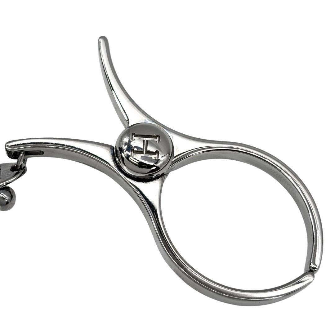 【美品】エルメス グローブ 手袋ホルダー フィルー ガンメタシルバー 3M25