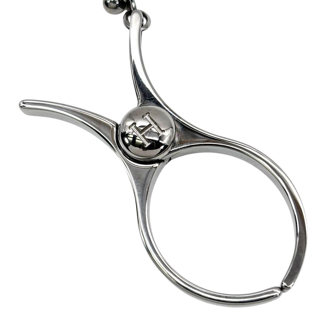 【美品】エルメス グローブ 手袋ホルダー フィルー ガンメタシルバー 3M25