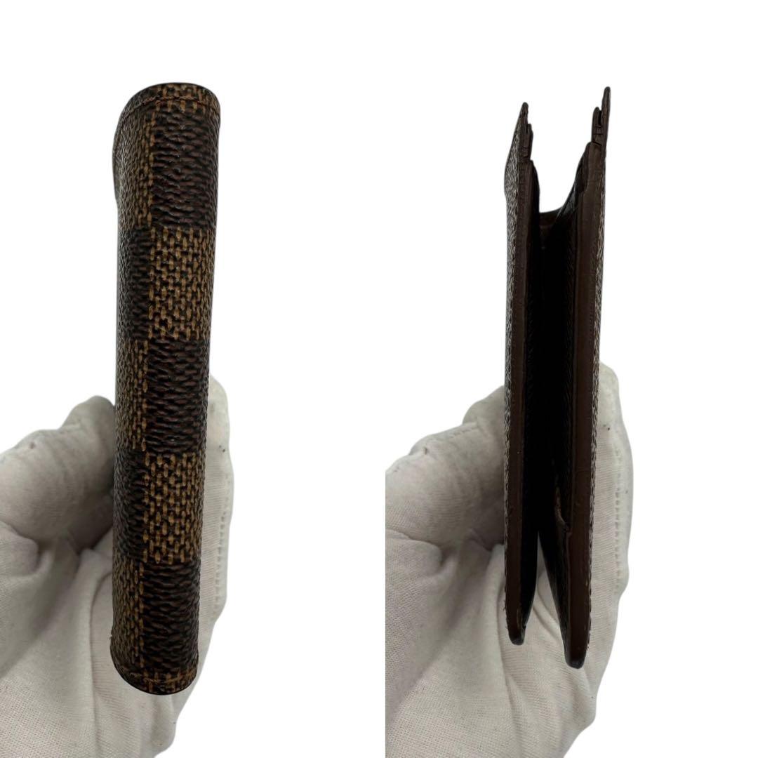 【美品】ルイヴィトン 二つ折り財布 ポルトフォイユ・ミュルティプル ダミエエベヌ