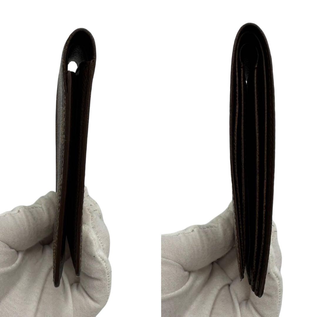 【美品】ルイヴィトン 二つ折り財布 ポルトフォイユ・ミュルティプル ダミエエベヌ