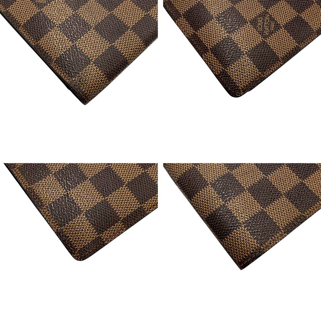 【美品】ルイヴィトン 二つ折り財布 ポルトフォイユ・ミュルティプル ダミエエベヌ