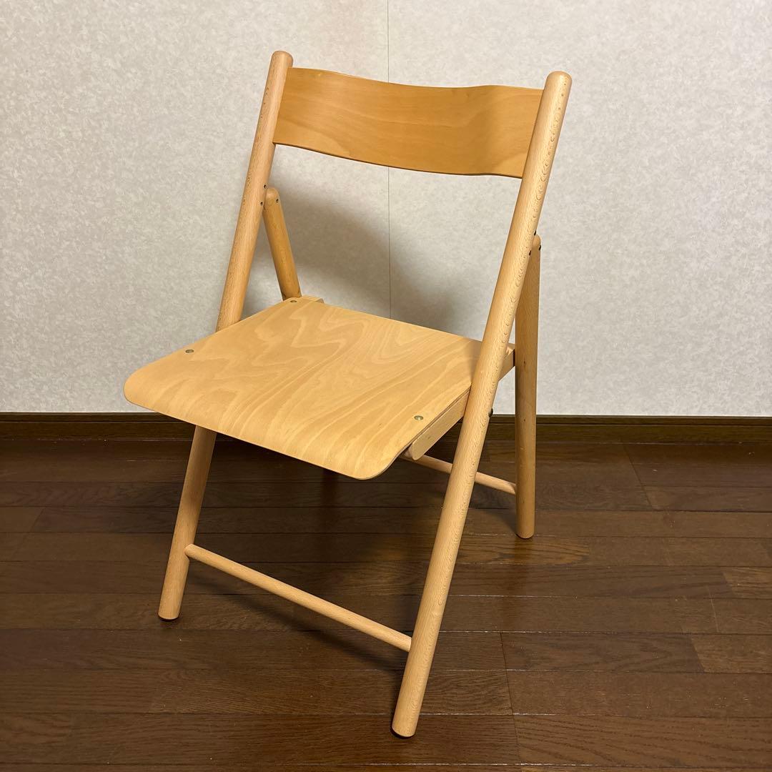 【極美品】無印良品 折りたたみ 椅子 チェア ブナ材