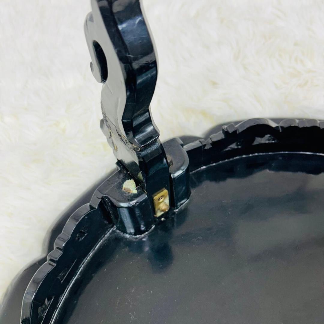 螺鈿細工 アンティーク テーブル 木製 黒塗り 収納 家具 インテリア