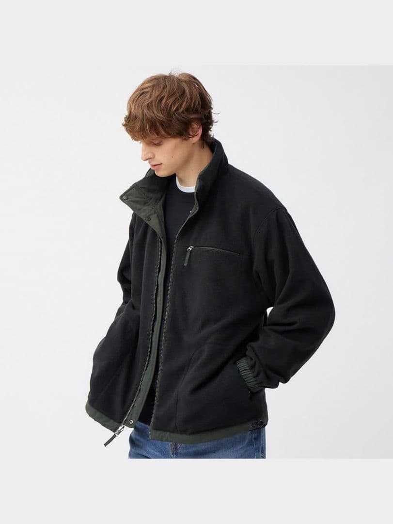 『GU ウラフリースリバーシブルブルゾン ナイロンジャケット セット』