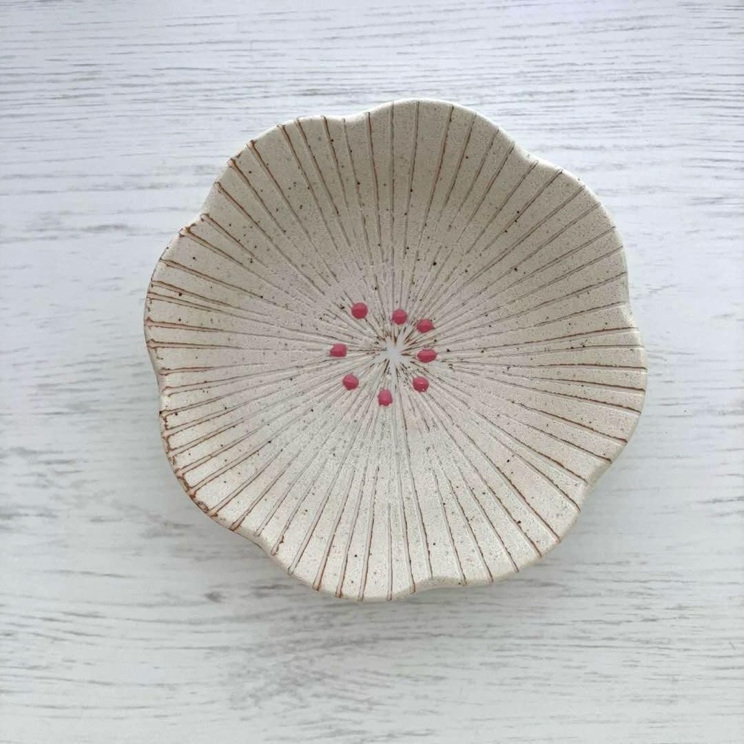 新品2点セット　はなこまち　17cm 浅鉢　白　日本製