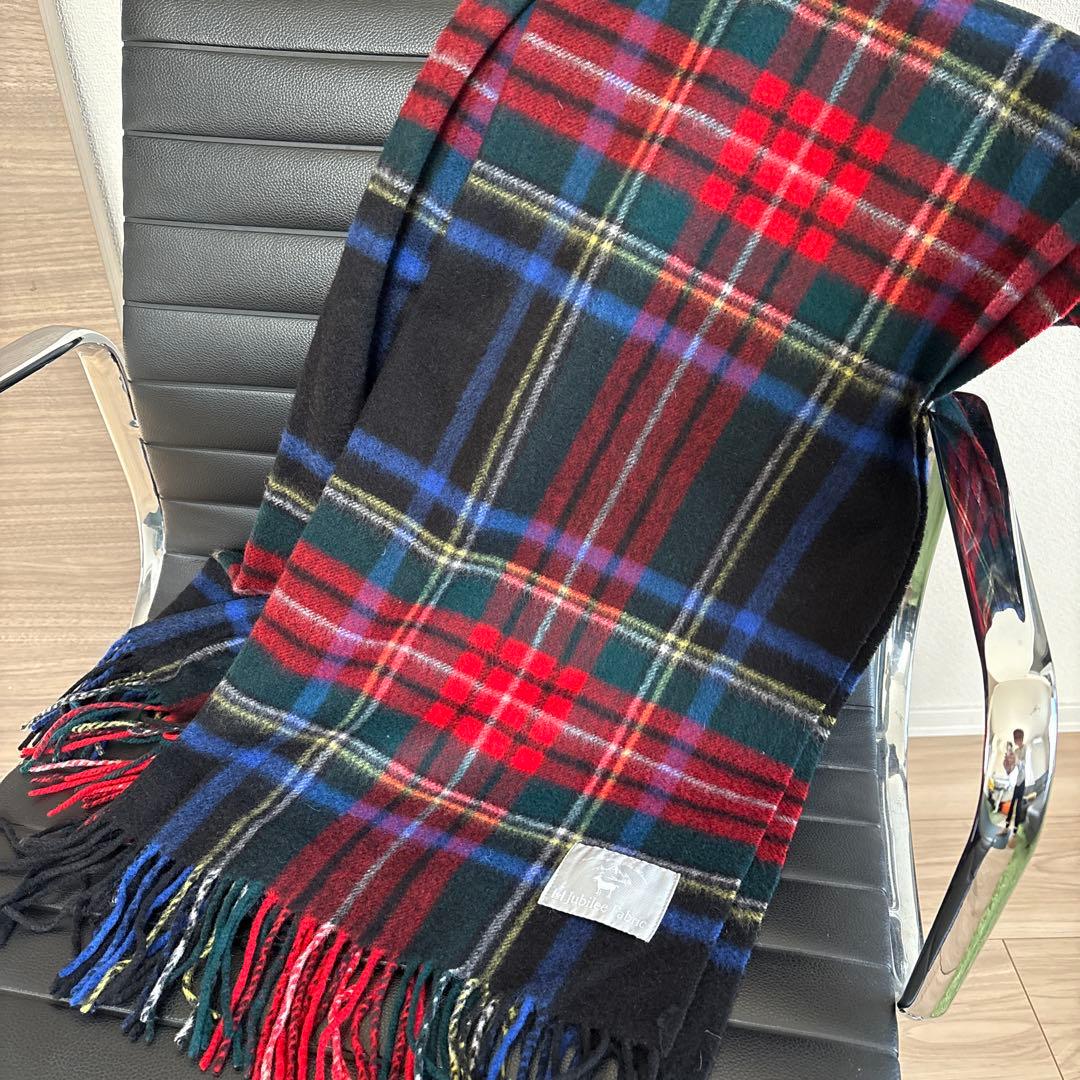Jubilee Fabric カシミヤ100% チェック柄ストール