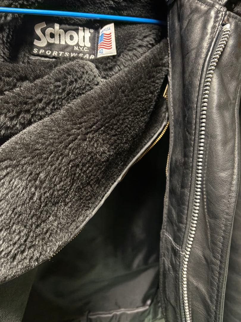 SCHOTT フライトジャケット　レザーブルゾン　ライダース　198SM