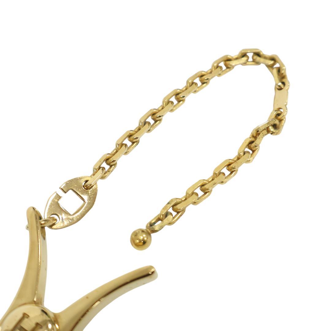 良品 HERMES エルメス グローブ ホルダー フィルー チャーム ゴールド