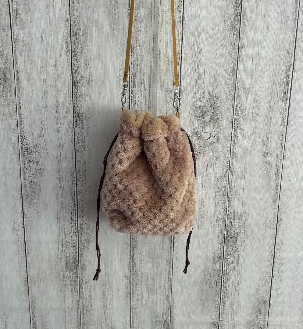 フクモモ仲良し巾着ポーチ　かのこモカ