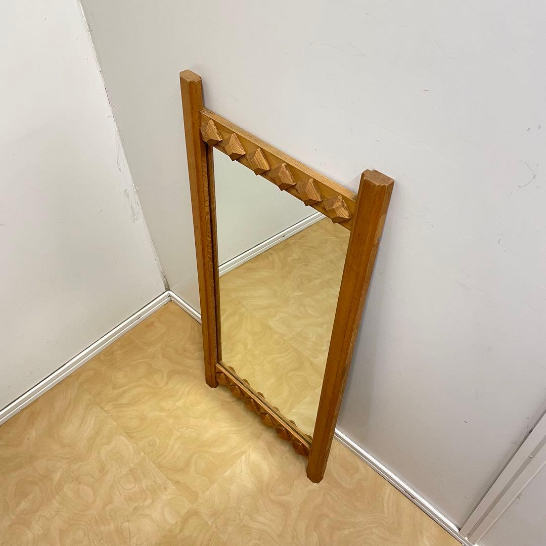 ビンテージ ウォールミラー 木枠ミラー 鏡 壁掛け アンティーク 北欧スタイル