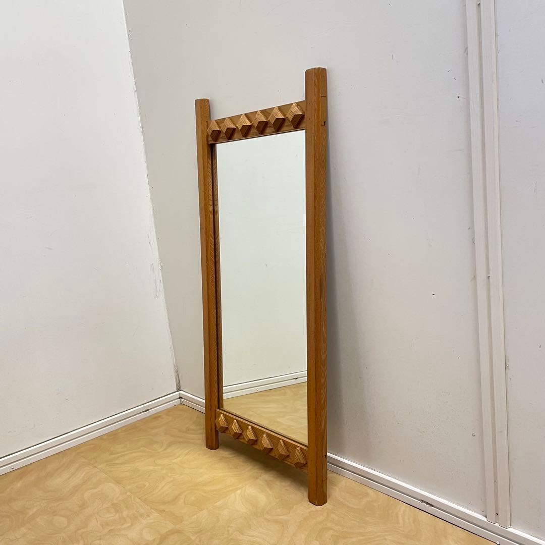 ビンテージ ウォールミラー 木枠ミラー 鏡 壁掛け アンティーク 北欧スタイル