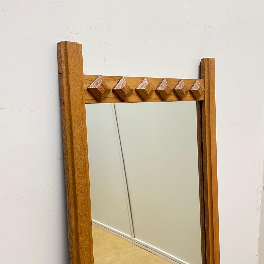 ビンテージ ウォールミラー 木枠ミラー 鏡 壁掛け アンティーク 北欧スタイル