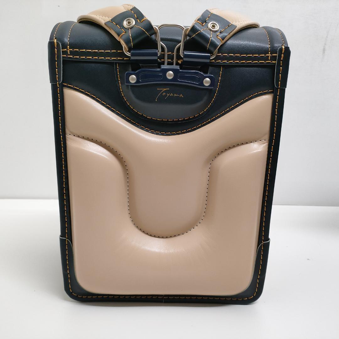 【未使用品】トヤマかばん店 牛革ボルサ ランドセル 紺/ベージュ