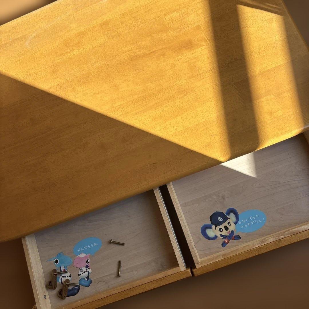 中日ドラゴンズ ドアラ 学習机 勉強机 デスク 木製 限定 レア 入学 球団承認