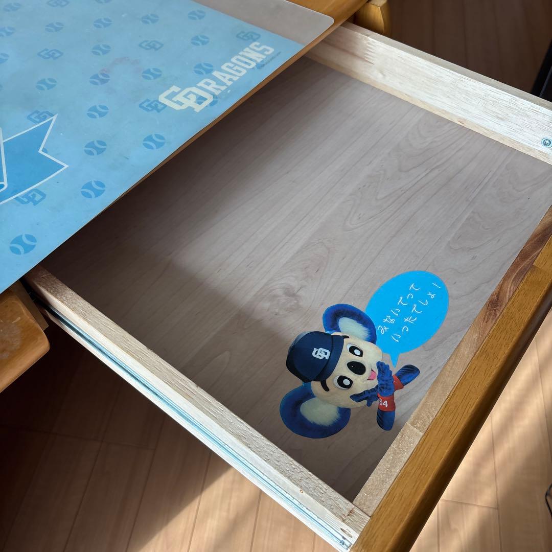 中日ドラゴンズ ドアラ 学習机 勉強机 デスク 木製 限定 レア 入学 球団承認