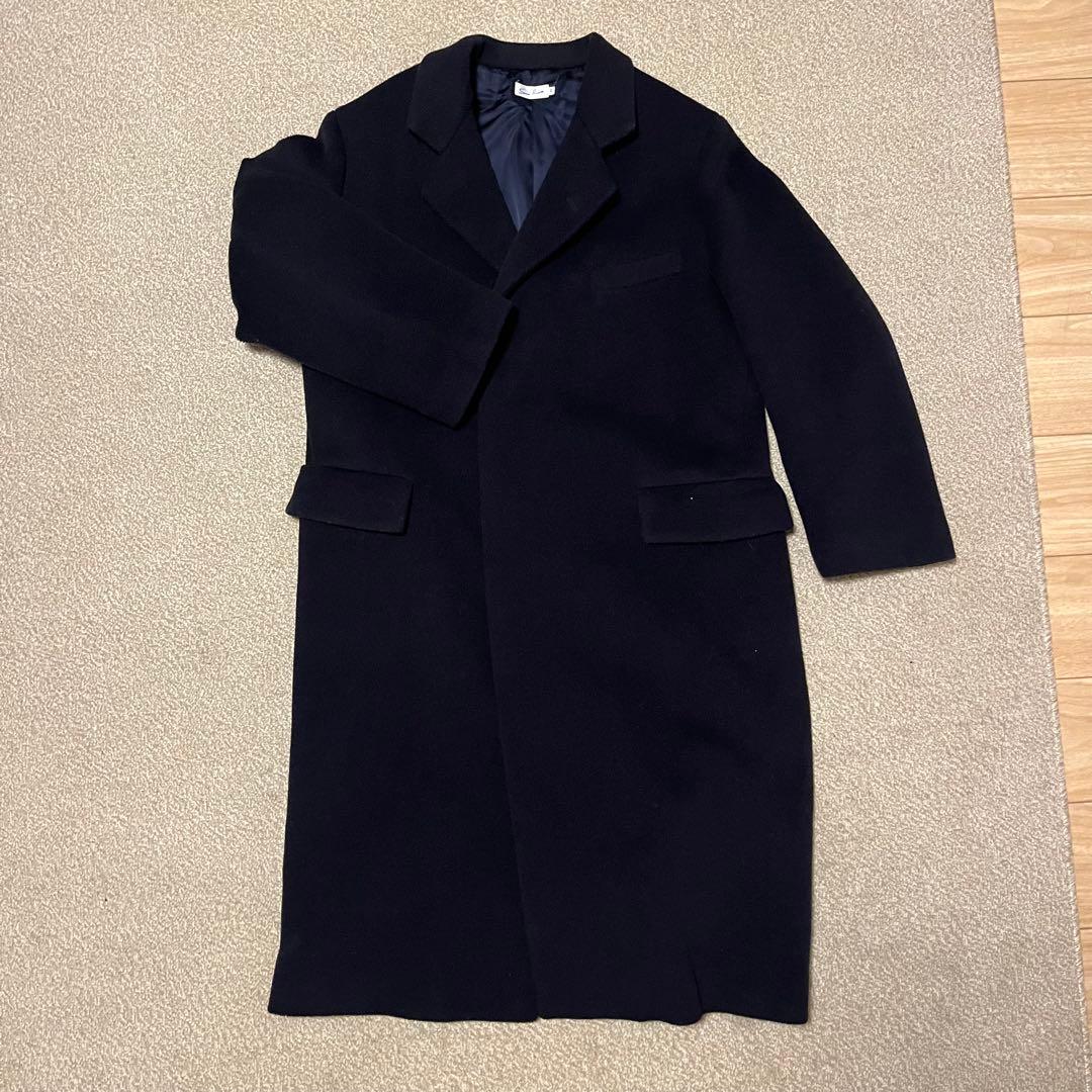 Sans limite(サンリミット) 比翼チェスター本パイルコート　navy