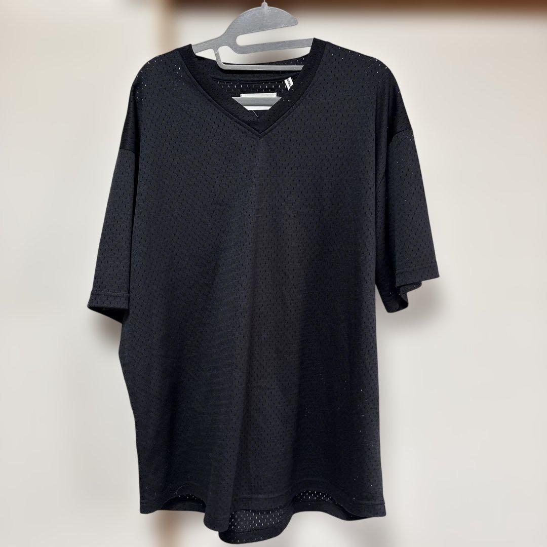 フィアオブゴッド エッセンシャルズ　メッシュTシャツ　黒