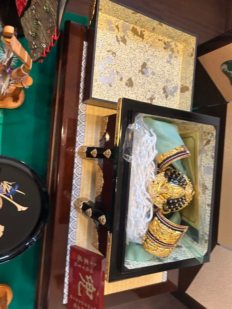 五月人形 陣羽織　はちまき烏帽子　付き