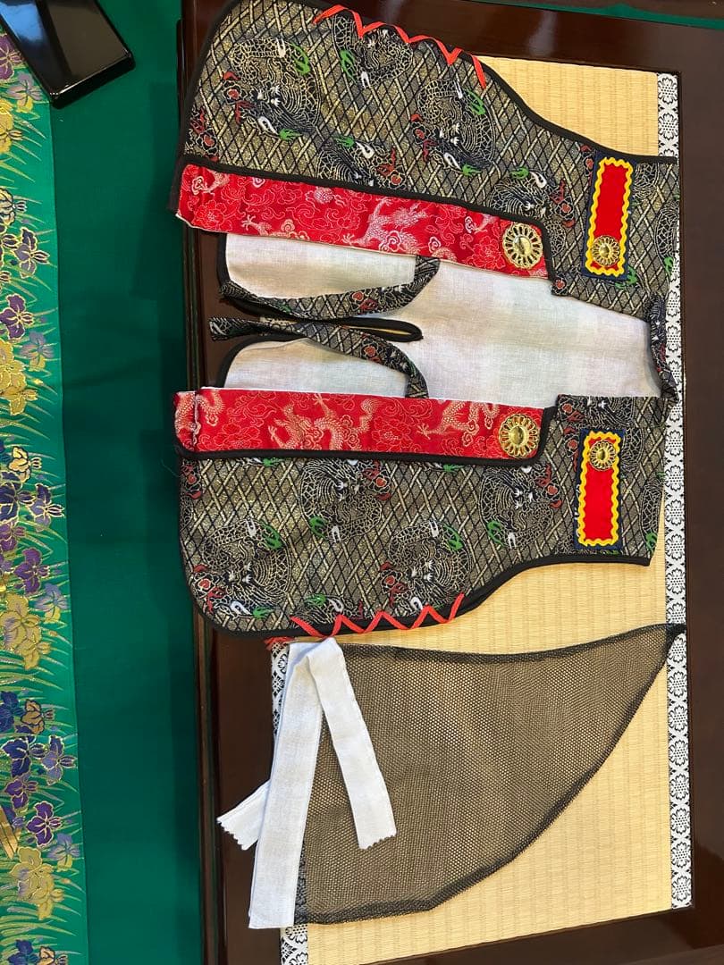 五月人形 陣羽織　はちまき烏帽子　付き