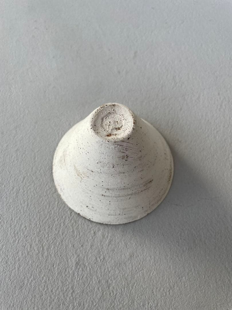 二階堂明弘 三角カップ 3客セット 白 中国茶 茶杯