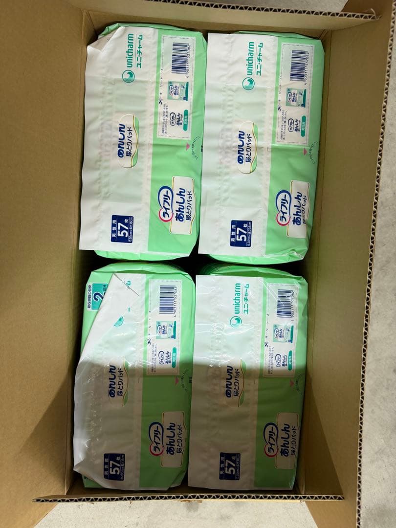 【8パック】ユニチャーム 尿取りパッド★ 男性用 57枚入 レギュラー