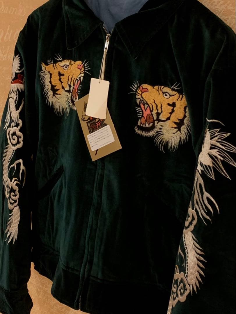 新品タグ付き XL テーラー東洋 襟付き別珍 スカジャン 両A面 港商